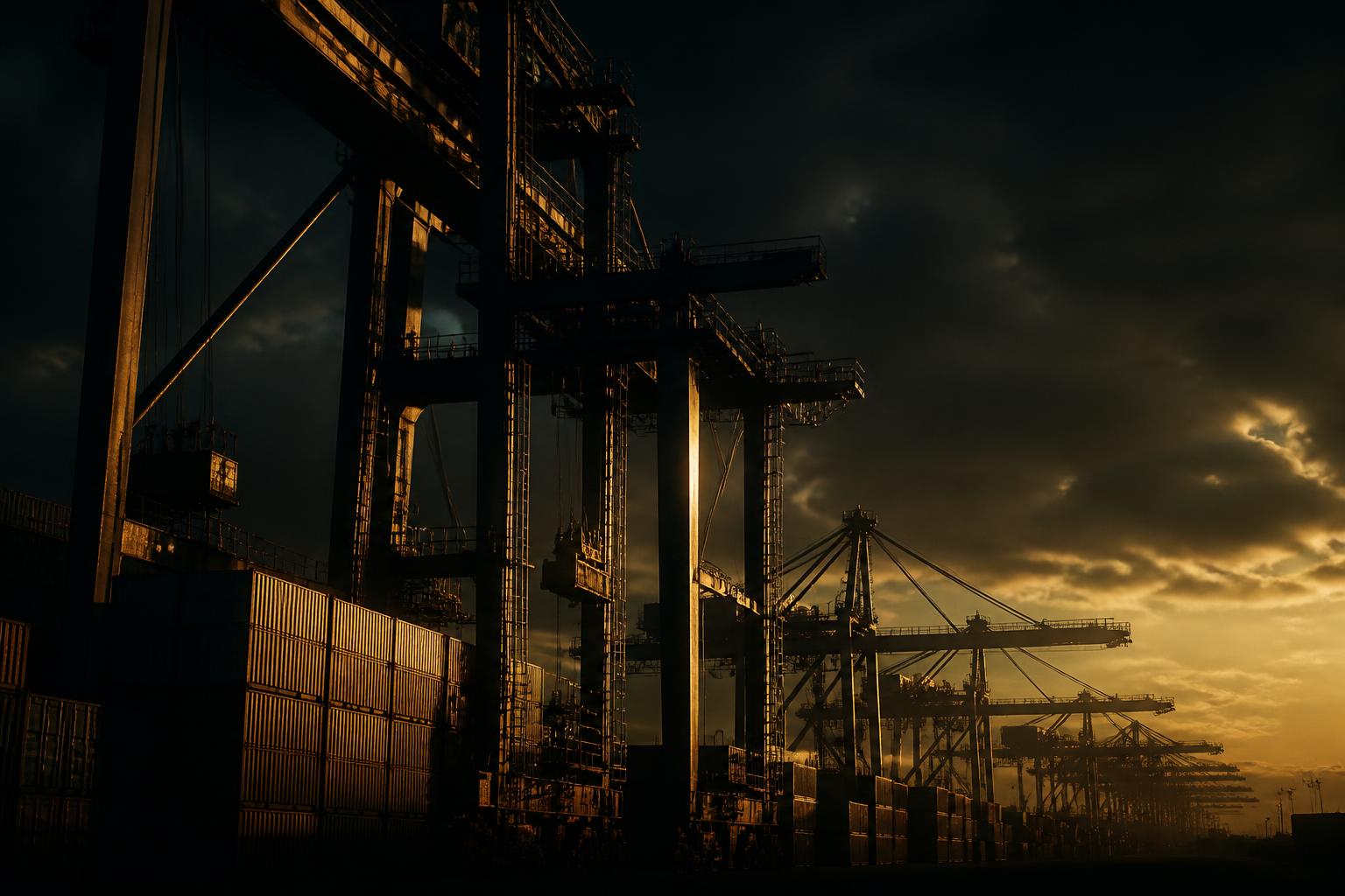 Cargo berth at first light